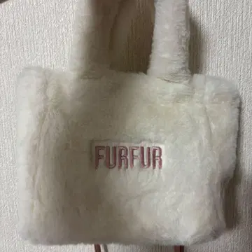 FURFUR 에코 퍼 토트백 화이트 x 핑크 (한정 컬러)