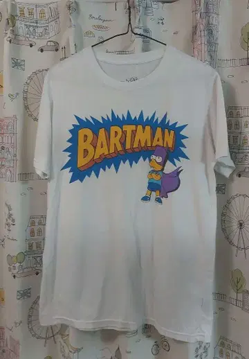 The Simpsons BARTMAN 티셔츠 M 화이트