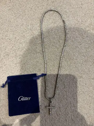 Glitter 50cm 크로스 목걸이