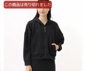 블랙 후드 부착 집업 후드티