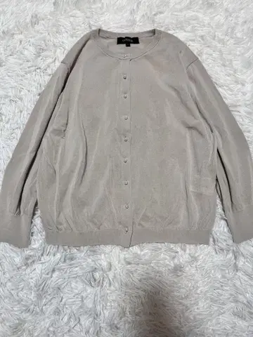 새상품급 UNTITLED 펄 버튼 베이지 가디건 코튼