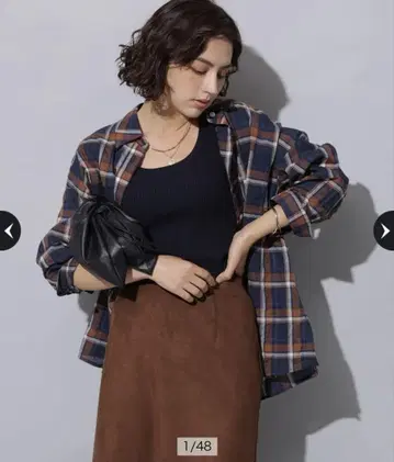 Arpege story 아르페쥬 스토리 시어 체크 셔츠