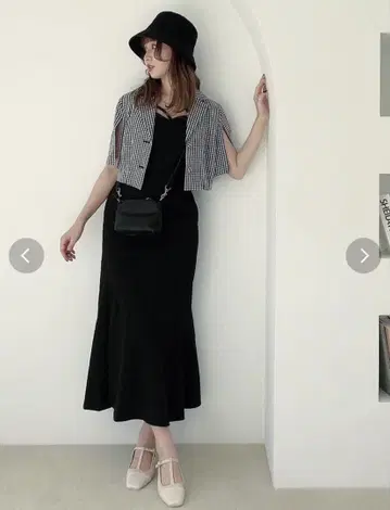 dazzlin 숏 콤비 셔츠 2 피스 원피스