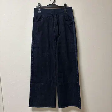 프라이아 다크 블루 데님 팬츠 허리밴딩
