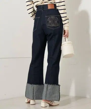 Chico 롤업 데님 네이비 M 사이즈