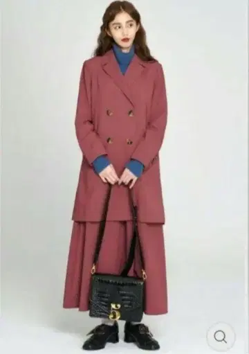 Tnewties 완구 기차 더블 브레스트 A라인 자켓 스커트