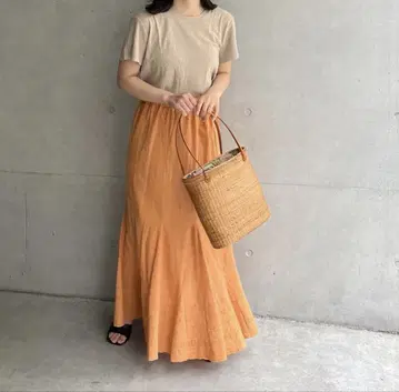 casa fline 자수 머메이드 스커트