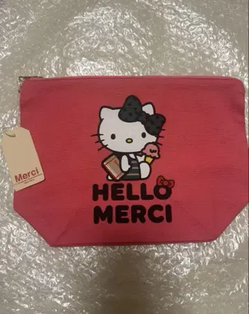새상품 헬로키티 Merci 파우치 핑크 Paris 산리오