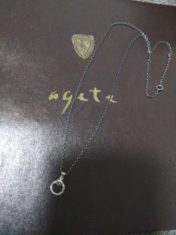 agate 아가트 실버 밤 장식 목걸이