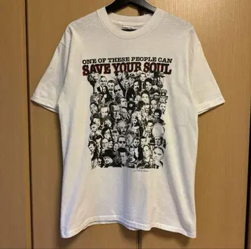 빈티지 SAVE YOUR SOUL 티셔츠 아트T 달리 90s