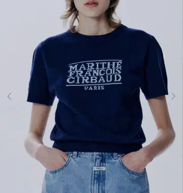 [ MARITHE ] W CLASSIC LOGO HALF KNIT