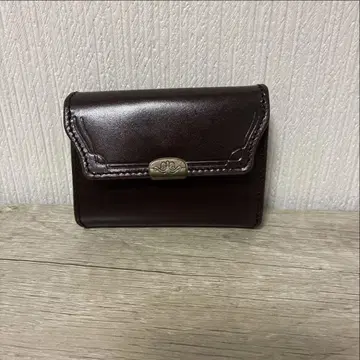 이케노하타 긴카텐 Dual 새들풀업 컴팩트 지갑 choco
