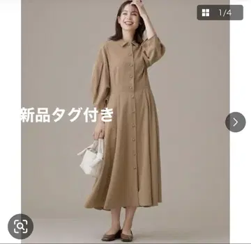 택 포함 새상품 나노 유니버스 볼륨 슬리브 셔츠 원피스