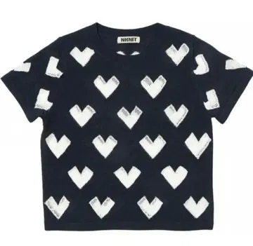NKNIT 니트 mesh heart NKNIT T-shirt