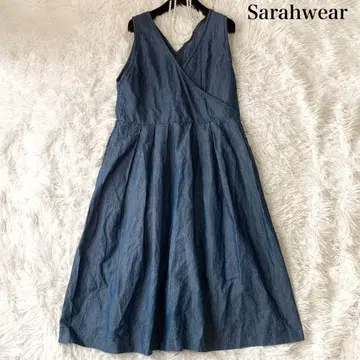 Sarahwear 카슈쿨 데님 오버롤 스커트 롱 면린넨