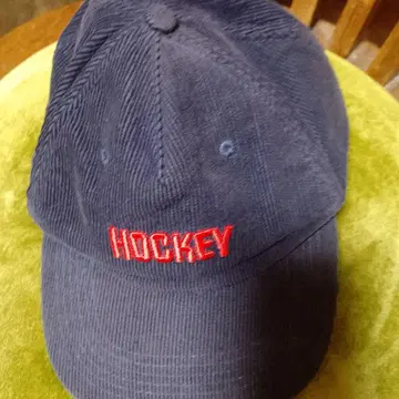 HOCKEY 자수 네이비 코듀로이 캡