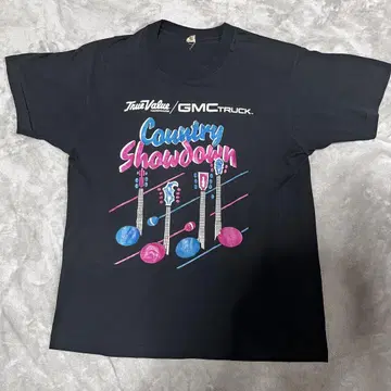 80s SCREENSTARS GMC 기업계 셔츠 싱글 스티치