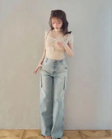 앤드마리 데님 카고 팬츠 XS 사이즈