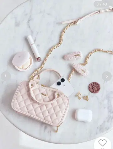 FURFUR 퀼팅 폰 홀더 PINK