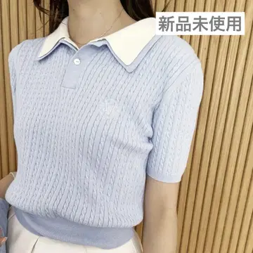 [ 새상품 ] SNIDEL 스나이델 폴로 니트 풀오버 스카 숏 팬츠