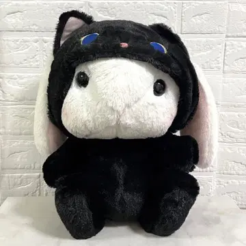 포테우사 로삐 윳구루냥코 봉제 인형 블랙 고양이