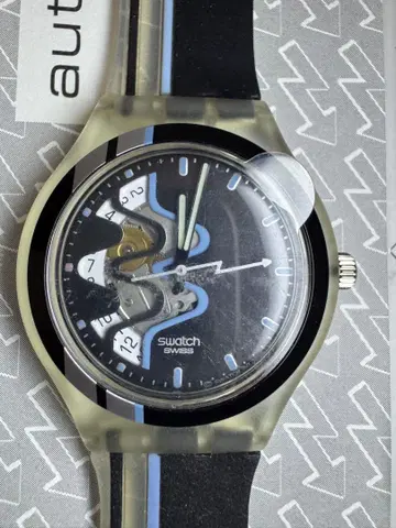 미사용 빈티지 Swatch [Glimp] 자동 와인딩 가동품