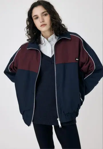 moussy OVERSIZED RACING 블루종