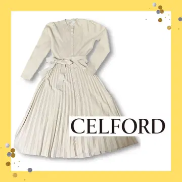 [ 새상품급 ] CELFORD 셀포드 플리츠 니트 원피스 베이지 36