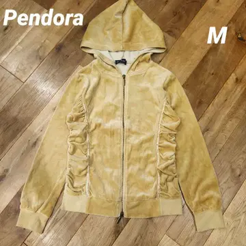 Pendora 벨로아 집업 후드티 y2k 스톤 M 헤이세이 갸루