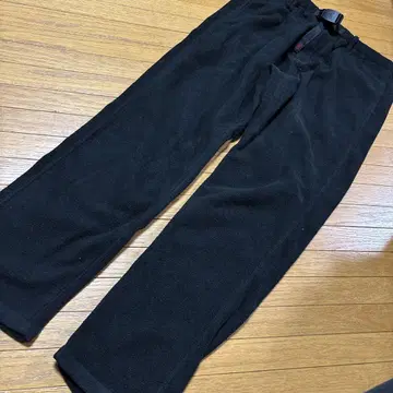 그라미치 블랙 플리스 팬츠 조정 가능 허리 L