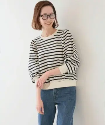 SLOBE IENA 부클레 풀오버 긴팔 상의 보더