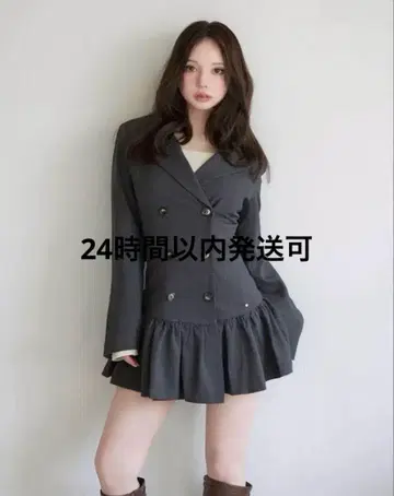 ANDMARY 도나 개더 미니 드레스 ANDMARY