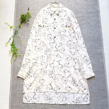 [ 컨디션 최상 ] 드리스반노튼 플로라 프린트 롱 셔츠 풀오버 48