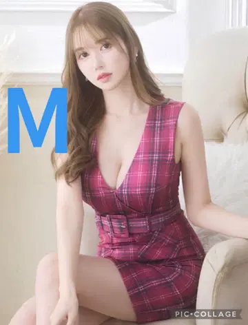 JEWELS 슬리브리스 체크 드레스 M