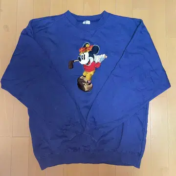 90s USA제 미키마우스 골프 네이비 맨투맨 M 트레이닝복