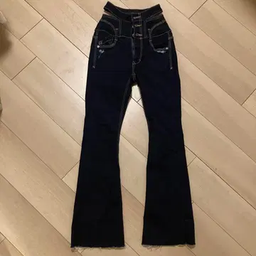 EMODA 사이드 오픈 하이웨스트 플레어 팬츠