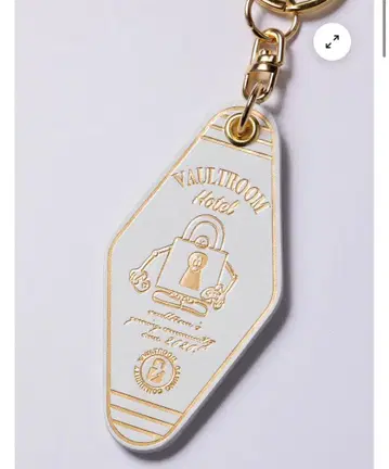 VAULTROOM LEATHER HOTEL KEYCHAIN / WHITE