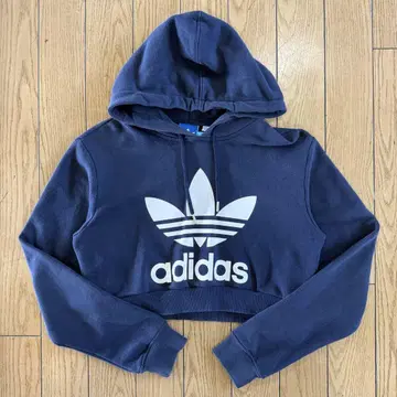 adidas 리메이크 풀오버 후드티 구제 의류 네이비 L 사이즈