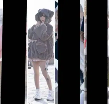 하레아메 봉제 인형 코트 고양이