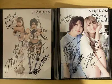 나츠호 & 안노 사오리 10주년 포트레이트 2장 세트 사인 포함 스타덤