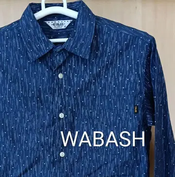 CALEE 칼리 WABASH 별 패턴 도트 긴팔 셔츠 M