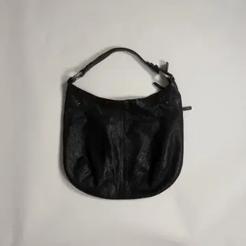 Real leather half moon hand bag