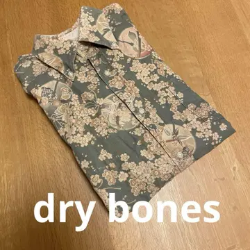 dry bones 긴팔 셔츠 빈티지 벚꽃 일본풍 패턴 M 사이즈 새상품급