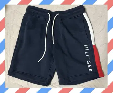TOMMY HILFIGER 맨투맨 하프 팬츠 자수 로고 네이비