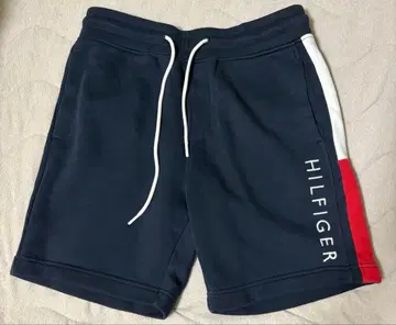 TOMMY HILFIGER 맨투맨 하프 팬츠 자수 로고 네이비