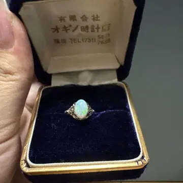 오기노 시계점 오팔 실버 반지 클래식 스타일