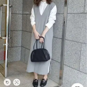 완판템 카구레 코튼 슬릿 니트 원피스 롱 원피스 심플