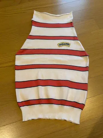 DSQUARED2 디스퀘어드 슬리브리스 상의 보더 S