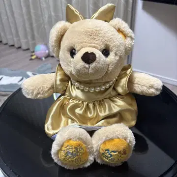 하우스텐보스 드레스 포함 베이지색 곰 봉제 인형