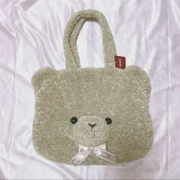 핑크하우스 아오키 미사코 콜라보 상품 곰 페이스 토트백